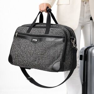 Jaguar Gray Tweeked Weekender Unisex Travel Duffle Bag w Key Chain